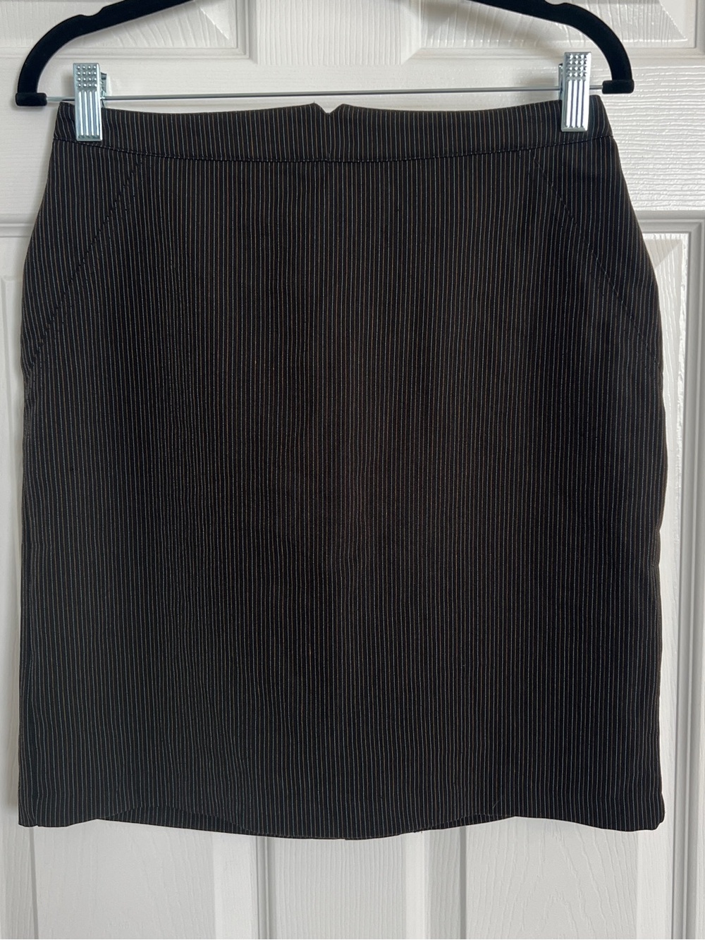 Classic Black Pinstripe Pencil Skirt Career Office Business Women’s 5/6